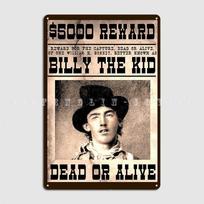 Billy The Kid Vintažinis Atnaujintas Ieškomas Plakatas Metalinė Plokštelė Plakatų Plokštelės Spausdinimo Klubo Baro Skardos Ženklas Plakatai 20x30cm gray