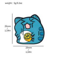 Cat brooch personality creative funny cat bug coffee wave cat capybara metal badge decoration