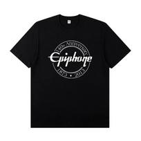 Epiphone Epiphone Guitar Peripheral Short Sleeve T-shirt Rock Band Music Festival Practice Performance Clothing S juoda