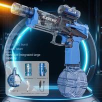 Children High Pressure Electric Water Gun Playthings Summer Outdoor Beach Pool Garden Fight Games Children Automatic Bursts Watergun Gifts mėlyna