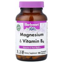 Bluebonnet Nutrition Magnis ir B6 daržovių kapsulės 90 vnt. 90 pcs - 1 ea