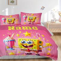 SpongeBob Birthday Celebration Bedding Set 3 Piece Comforter Cover Gift for Bedroom,Includes No Insertsjt050 135x200cm
