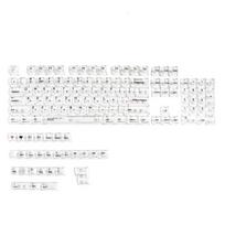 Mechanical Keyboards Keycaps Original Profile 132Keys Russian Crystal Transparents PC Keysaps for 61/68/87/98/104/108