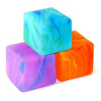Streso kubas Minkšti žaislai Fidget Squeezer Kvadratas Vaikams Suaugusiems Maltodekstrinas Lėtai kylantis Sensorinis žaislas nerimui Streso mažinimui ADHD