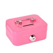 Metal Money Safe Case with Key Lock Box Coin Box Lockable Cash Box  for Adults juoda