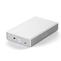 Blueendless 2.5 3.5 Inch SAS External Enclosure USB-C SAS/SATA SSD/HDD Hard Disk Drive Enclosure SAS SATA 2.5  3.5 2.5"&3.5" SAS SATA&EU 12V/3A sidabras