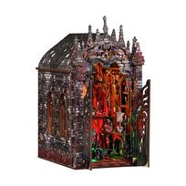 Diy Miniature Book Nook Gothic Vampire Castle Wooden Assembled Architecture Model Creative Handmade Bookend  Decor doll house
