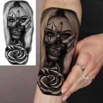 1 Sheet Lion Wolf Skull Gangster Dragon Tiger Temporary Tattoos For Men Women Adults Arm Leg Forearm Fake Tattoo Sleeve Decor China Mainland