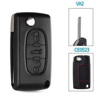S 2/3 Buttons For Peugeot 207 307 308 407 607 For Fiat Flip Remote Car Key Shell Hu83/Va2 For Citroen C2 C3 C4 C5 C6 (as the picture,For Citroen)