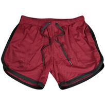 Men's Casual Classic Fit Drawstring Shorts Elastic Waistband Lightweight Beachwear with Side Pockets Suitable for Summer Activities XXL raudona
