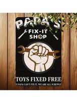 8x12 Inch Dad Garage Metal Sign Man Cave Workshop Tin Plaque Wall Decor