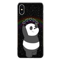 Panda Anime Mielas Viršelis Telefono Dėklas Apple iPhone 11 12 13 Pro XR X XS Max 7 8 6 6S Plus + Mini 5S SE Spausdintas Korpusas Coque Fundas iPhone 11 black