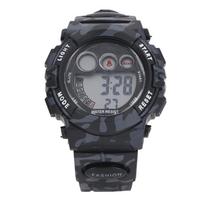 Kids Camouflage Digital Watch Alarm Clock Date Display Split Time On Time Alarm 12/24 Hour 7 Colors juoda