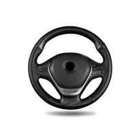38cm universalus automobilio vairo apdaila juodo anglies pluošto ir prabangios odos