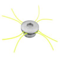 1Pcs New with 4 Lines Grass Trimmer Head Aluminum Nylon Brush Cutter Head for Lawn Mower Silver Grass Cutting Line Head smėlis