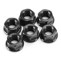 Galinės grandinės žvaigždės veržlių komplektas M10x1.25mm Juodas Suzuki GSXR 600 750 1000 SV 650 1000