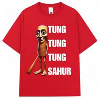 Tung Tung Tung Sahur Funny Baseball Bat Meme T Shirt Men Women Fashion Humor Popular T Shirts Loose Summer ONeck Cotton TShirt S