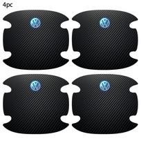 Automobilio durų dubenėlio rankenos apsauginės plėvelės lipdukai Priedai Volkswagen GTI R-Line R Polo Golf T5 Passat Magotan CC Santana GTS black