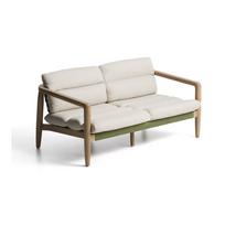 Žalios spalvos/smėlio spalvos iš audinio sodo sofa Menfi – Kave Home