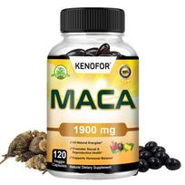 Gelatinizuotos Maca šaknies 1900 mg Natūralus kasdienis gyvybingumo papildas, 120 daržovių kapsulių 120PCS