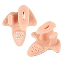 1Pair Silicone Thumb Valgus Toe Separator Soft Shock-Absorbing Massage Forefoot Pad With Holes  Bunion Corrector