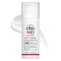 EltaMD UV Clear veido apsauginis kremas nuo saulės SPF 46 – Be aliejaus formulė su cinko oksidu, dermatologų rekomenduojamas (Baltas)
