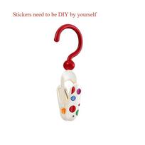 Dopamine Color Plastic Clips Multifunctional Rotatable Clothing Hat Clips Display Hanger Clips for Closet Storage, Clothes Pins raudona