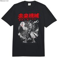 Futuristic Samurai Cyberpunk Japanese Techno Tshirt For Men Women 100 Cotton T Shirts Short Sleeve Tops 05013 S