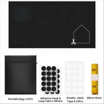 100% Blackout Window Cover Portable Blackout Shades Adhesive Thermal Blackout Blinds No Drill Guard Blind for Bedroom Window (Black,100x150cm) juoda