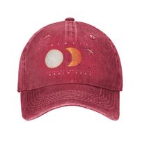 Ispanija Visas Saulės Užtemimas Baseball kepuraitė Unisex Moterims Susidėvėjęs Džinsinis Snapback Kepurė Astronomija Saulė Lauko Kelionės Reguliuojama Adjustable gray