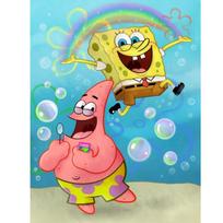 Dažymas pagal numerius Paveikslai dažymui SpongeBobas ir Patrickas 40x50cm