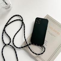 Kryžinė virvelė Dirželis Virvė Telefono dėklas Xiaomi Redmi Note 15 14 Pro Plus Europai Karoliai Atsparus smūgiams dangtelis Redmi Note 14 Pro 5G juoda