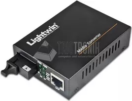 Lightwin LWC-10/100/1000-WDM-S20-A tinklo medijos keitiklis 1000Mbit/s 1310 nm vienmodis juodas