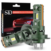 2vnt 25000LM H7 LED lempučių priekinių žibintų rinkinys Mini Wireless 50W CSP, skirtas automobilio priekiniams žibintams, automatiniams diodiniams žibintams H7 turbo LED 12V baltas 6500K