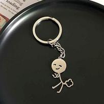 Animacinis Stickman Raktų Pakabukas Juokingas Pakabukas Porai Raktų Žiedas Kuprinės Pakabukai Automobilio Krepšio Dekoracija Kalėdinė Dovana as the picture