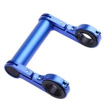 10CM Bicycle Light Holder Handlebar Extender Clamp 31.8MM Bike Front Light Bracket Double Extension Mount Holder for Bike Light mėlyna