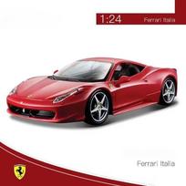 1:24 Farah 458 488 Lydinio liejinys Automobilio modelis Ornamentai Metalinis automobilio modelis Garsas ir šviesa Atgal traukiamas Vaikiškas žaislas Dovana Kolekcija Ekspozicija raudona
