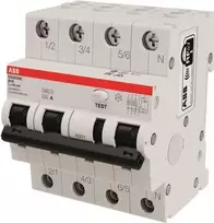 ABB RCBO jungiklis DS203NCA-B16/0,03 DS203NCA-B16/0,03 6kA, 3P+N, A tipo, B 1 (2CSR256140R1165)