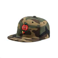Peaked cap fresh flat brim soft top embroidery cartoon baseball cap hip hop hat men and women new versatile show small face kamufliažas