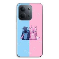 Dėklas Xiaomi Redmi 15C 5g Stitch Angel mielas mėlynas rožinis Maniacase juoda