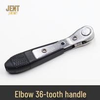 Compact Elbow Ratchet Wrench and Screwdriver for Tight Spaces - Portable Repair Tool with Forward & Reverse Function.