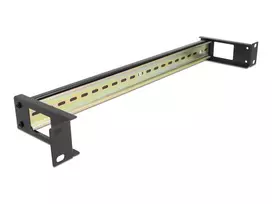 DIN bėgelio plokštė DeLOCK 67031 Juoda Metalinė 19 colių 482.6 mm