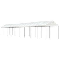 Gazebo with Roof White 20.07 x 2.28 x 2.69 m Polyethylene