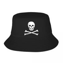 Custom Skull Crossbones Pirate Flag Jolly Roger Bucket Hat Women Unisex Fashion Summer Beach Sun FisherUnisex Cap Bucket Hat