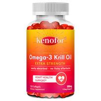 Extra Strength Omega-3 Krill Oil 5000mg Premium Heart Health Support, 120 Dietary Supplement Softgels 120PCS