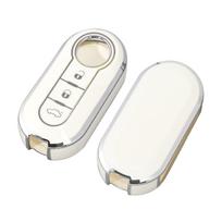 Fashion Car Key Case Cover For Fiat 500 Ducato Panda 500L Punto Lancia Musa For Citroen For Citroen Car Keyring Luxury Leather
