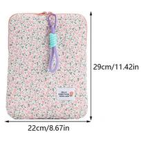 Flower Pattern Tablet Protective Case Floral Computer Storage Bag Sweet Student Laptop Bag  School Style 4