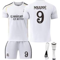 YSHT Real Madrid Mbappe Kids Soccer Jersey White Youth Sportswear 120-130 CM balta