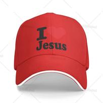 I Love Jesus Print Baseball Caps Adjustable Snapback Hats for Unisex Women Outdoor Sun Cap Casual Trucker Hat One Size
