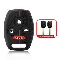 For Honda Civic Fit Accord Crv Jazz Srv Frv Pilot 4 Buttons Silicone Car Remote Key Cover Protector Caps Key Case Shell